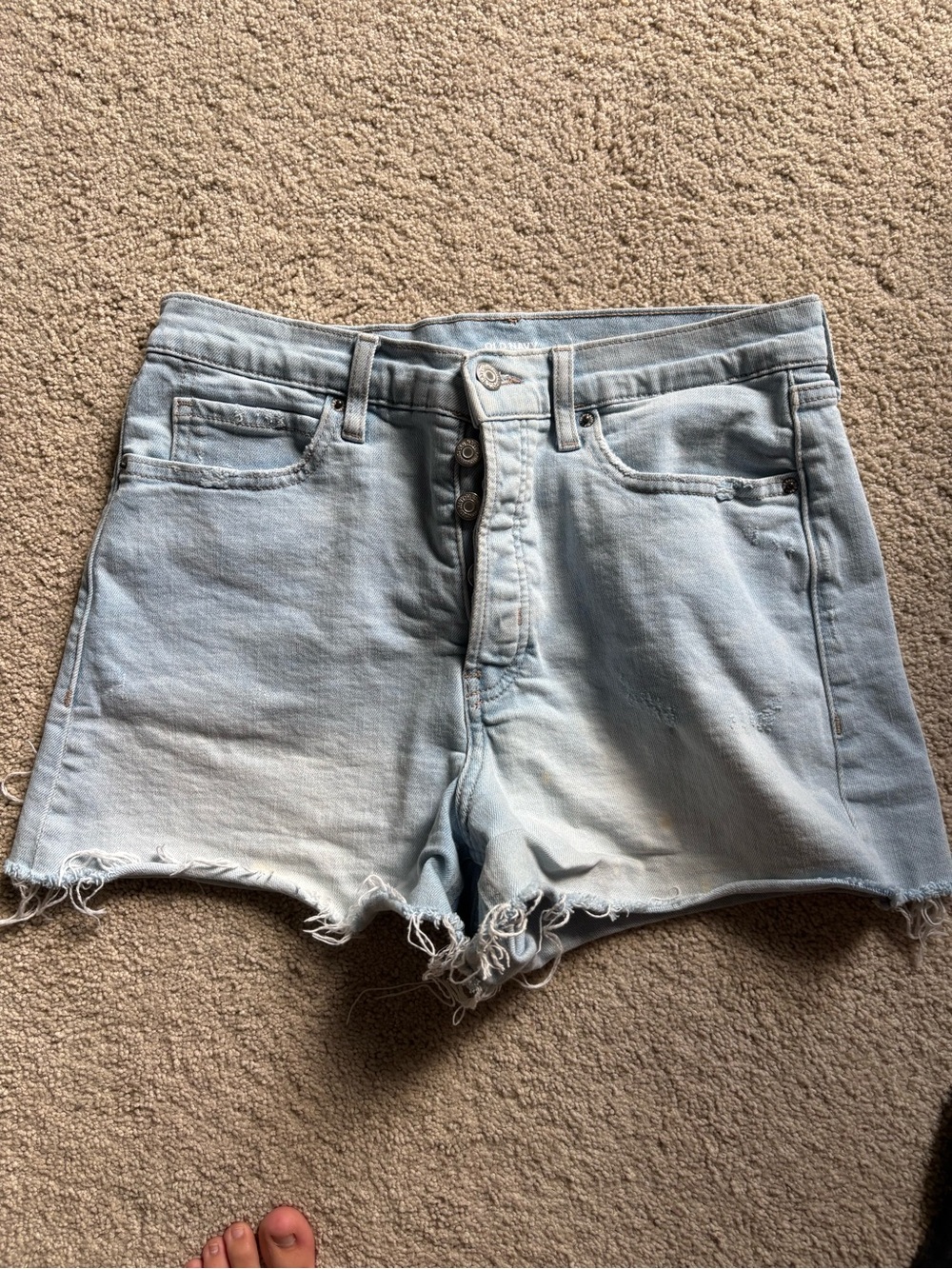 Light Blue Denim Women's Cutoff Shorts
